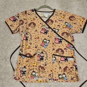 Uniform Advantage Festive Autumn Scrub Top